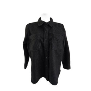 ecothread Boucle Shacket Women XL Grey NWT